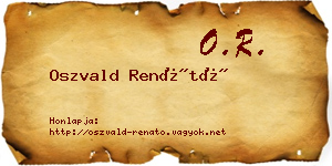 Oszvald Renátó névjegykártya